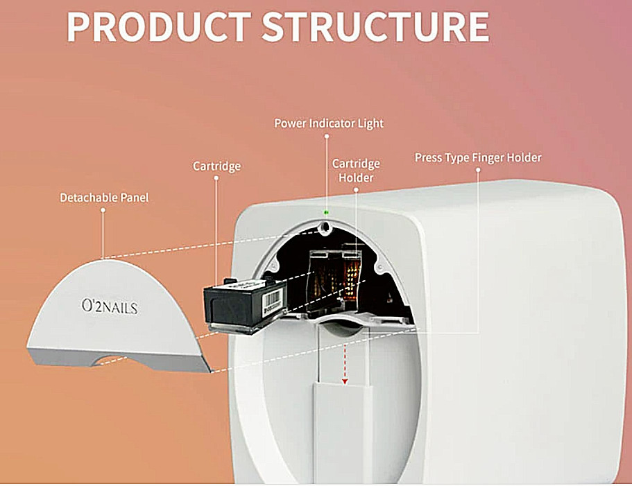 O’2Nails Nail Printer 3D App Control Nails Art Machine Nail Salon Portable Home