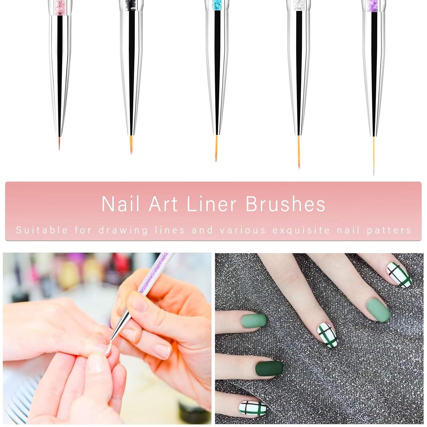Pinceles Para Acrilico Cepillo De Acrílico Profesional Para Uñas 9 pcs