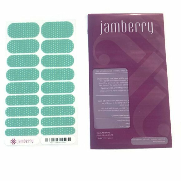 Nail wraps Jamberry Teal Mini Polka Nail Wraps Full Sheet A527