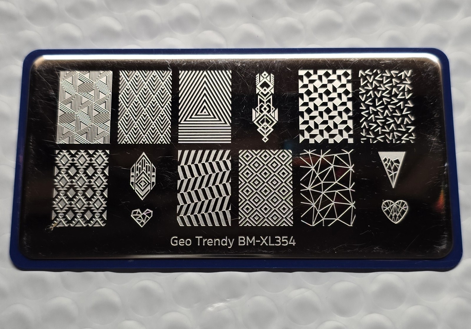 Bundle Monster Maniology Geo Trendy shapes BM-XL354 nail art stamping plate HTF