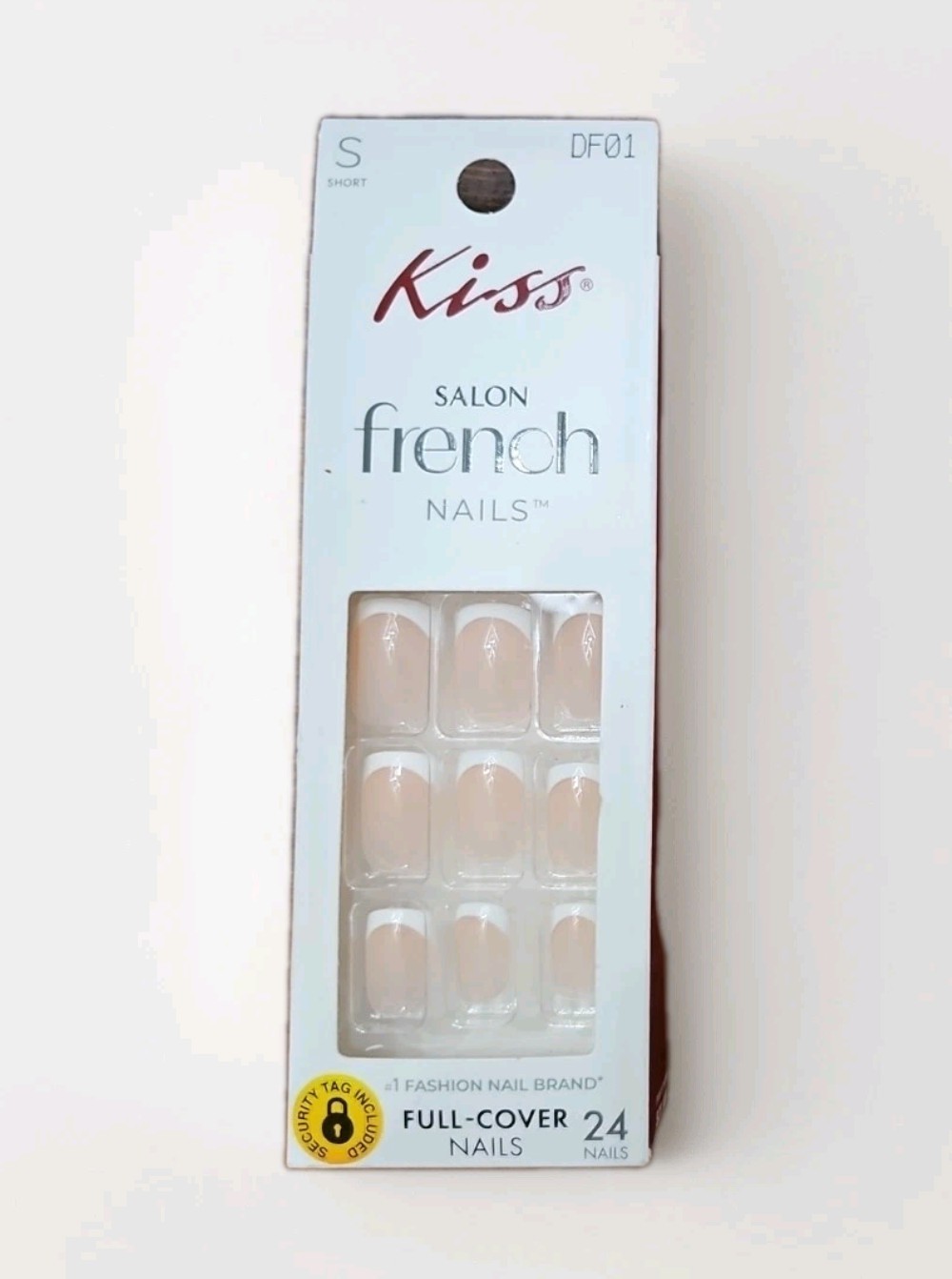 KISS Salon French Nails Full Cover Nails, Changeless, 24 Ct