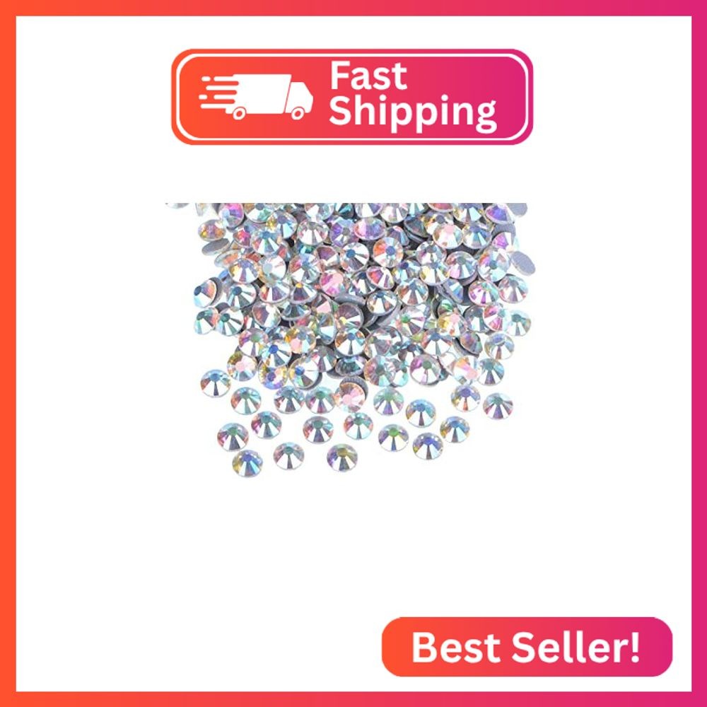 QOGIR 2000 Pieces SS20 ZD Clear AB Hotfix Rhinestones for Crafts Clothes Nail Ar
