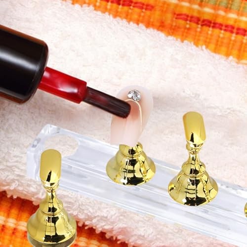 Nail Stands Acrylic Nail Art, Magnetic Nails Tip Holder for Painting Pink