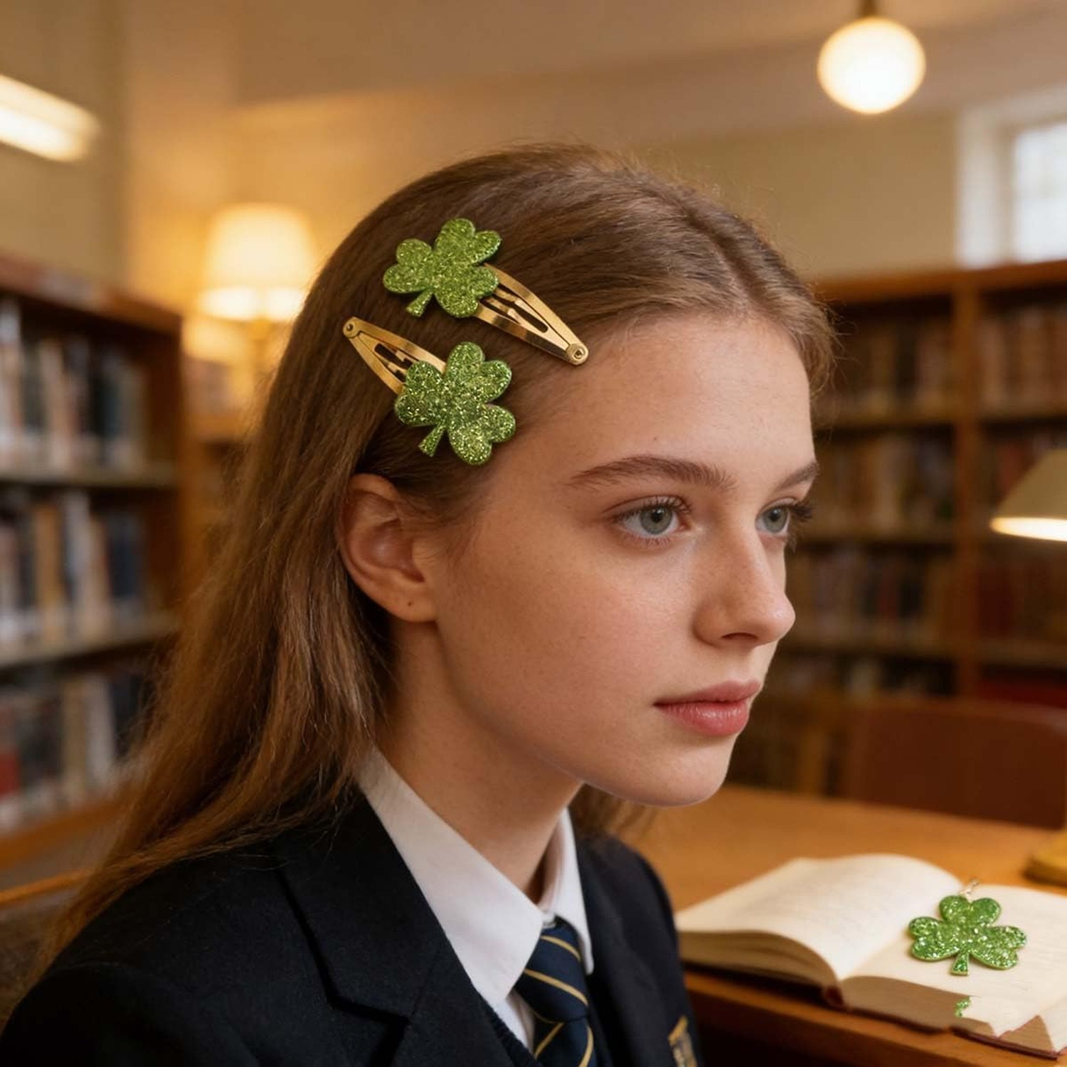 4Pcs St. Patrick’s Day Hair Clips Light Green Shamrock Hair Clips Dark Green …