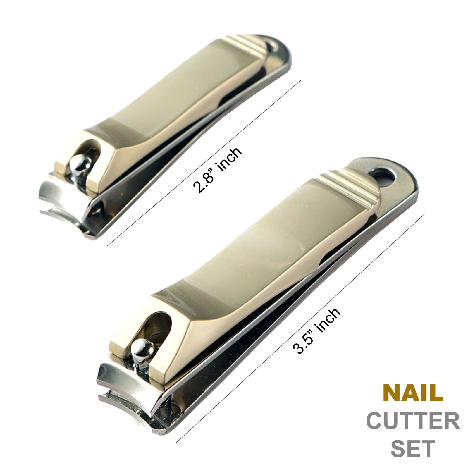 2X Toenail Clippers Finger Nail Cutter Set Manicure Pedicure Kit Stainless Steel