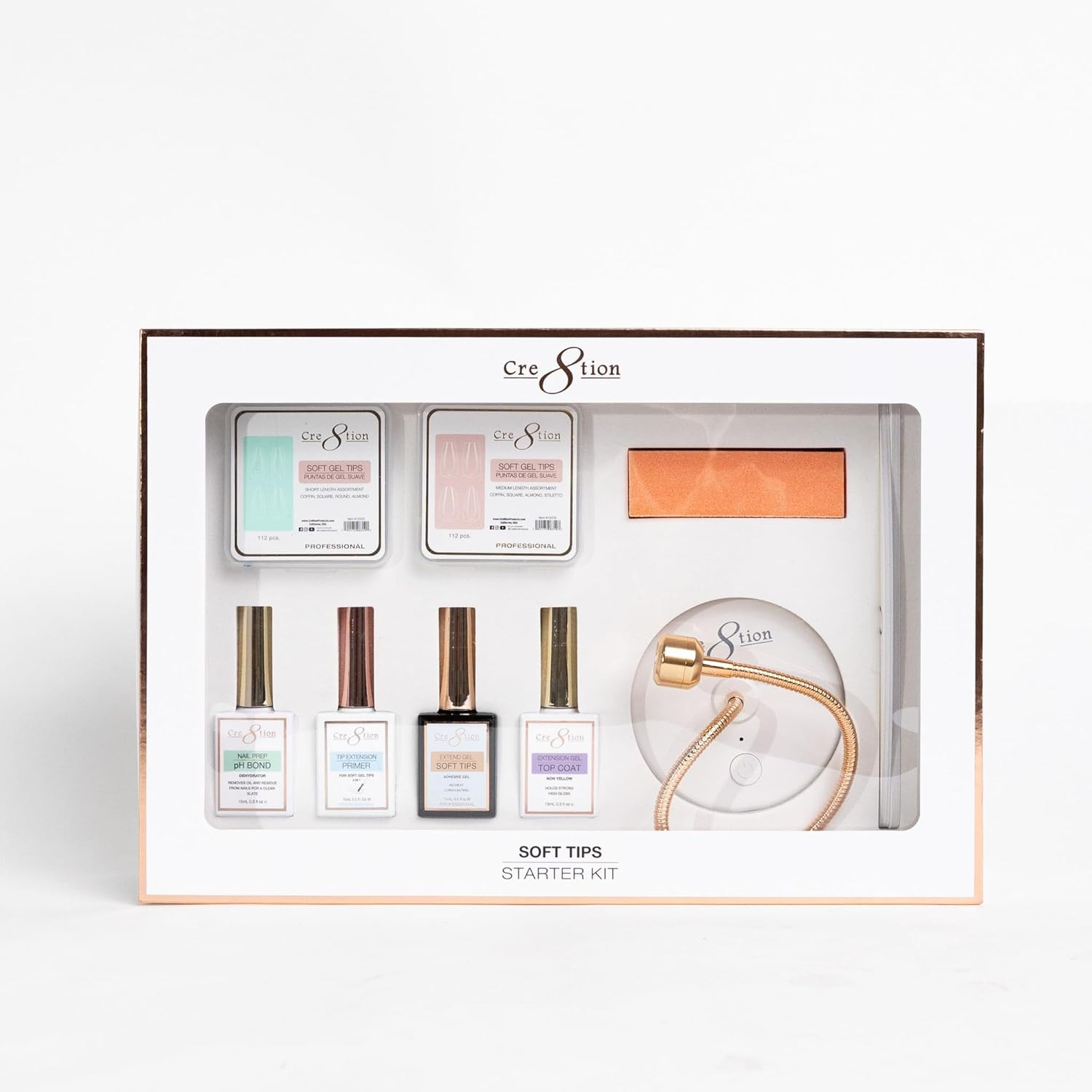 Soft Tips Starter Kit, Complete Gel Soft Tip Extension Set with Lamp, Gels & Too
