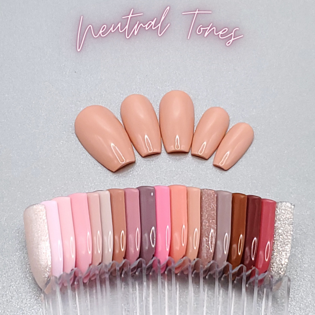 #12 Beige Pink Press On Nails | Handmade | Hard Gel Glue On Nails