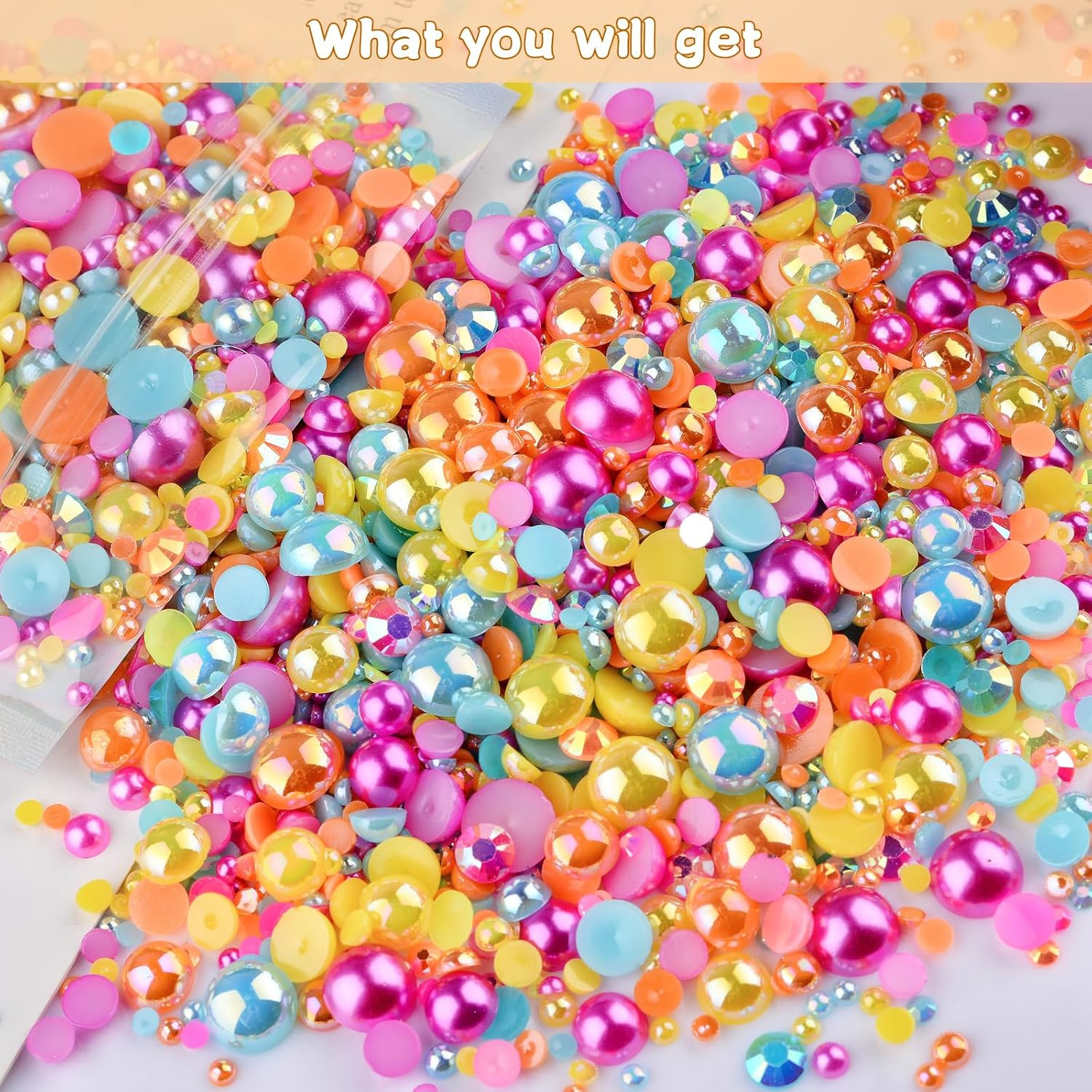 3900+ Pcs Rhinestones and Pearls Kit, 2-10Mm Flatback Gems for Nail Art, Tumbler