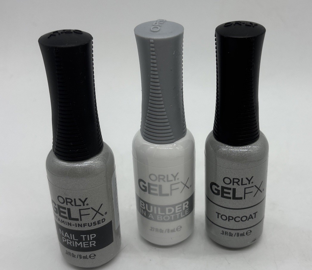 NIB Orly GelFX Builder In A Bottle Intro Kit Primer Topcoat Perfect Fit Forms