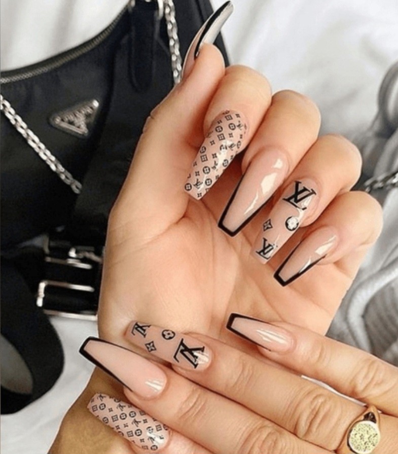 NWT NAIL ART DESIGN SELF-SEAL STICKERS LARGE SOLID BLACK ICONS N°27!