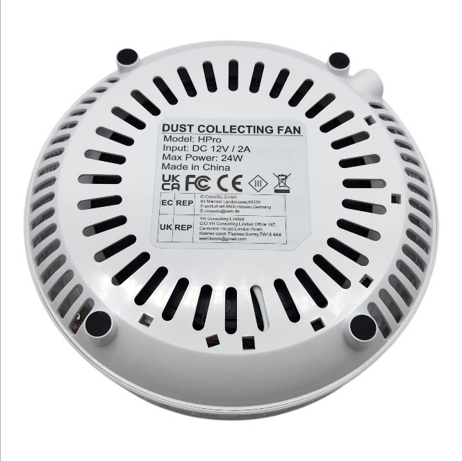 MelodySusie HPro Nail Dust Collector 3800RPM 3 Speed Portable Vacuum Fan (White)