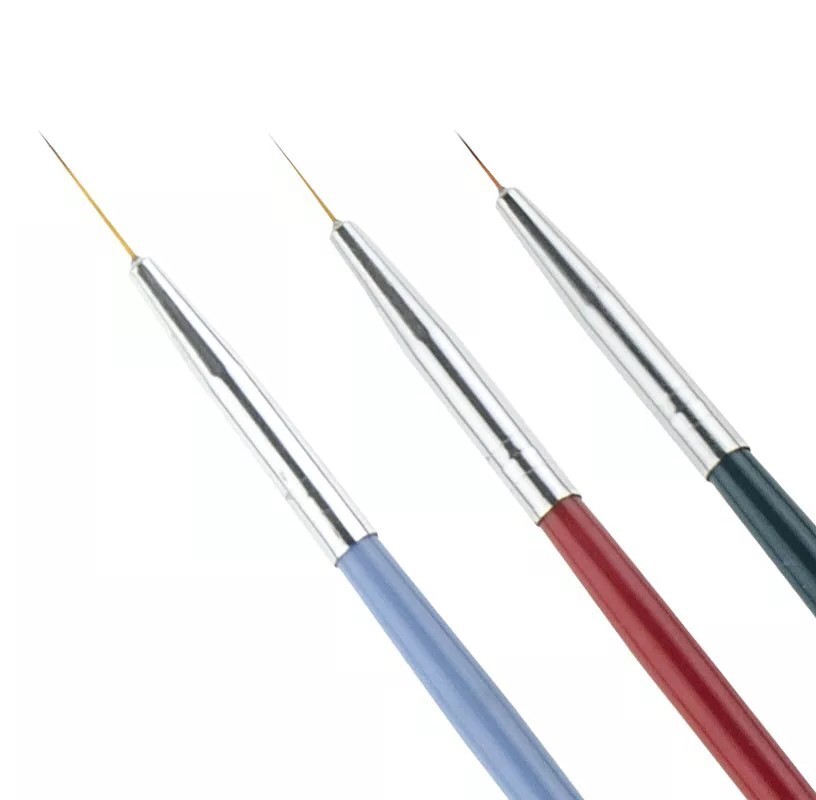 3 Pcs set DIY Nail Art Liner Painting Pen 3D Tips Acrylic UV Gel Brushes Drawing