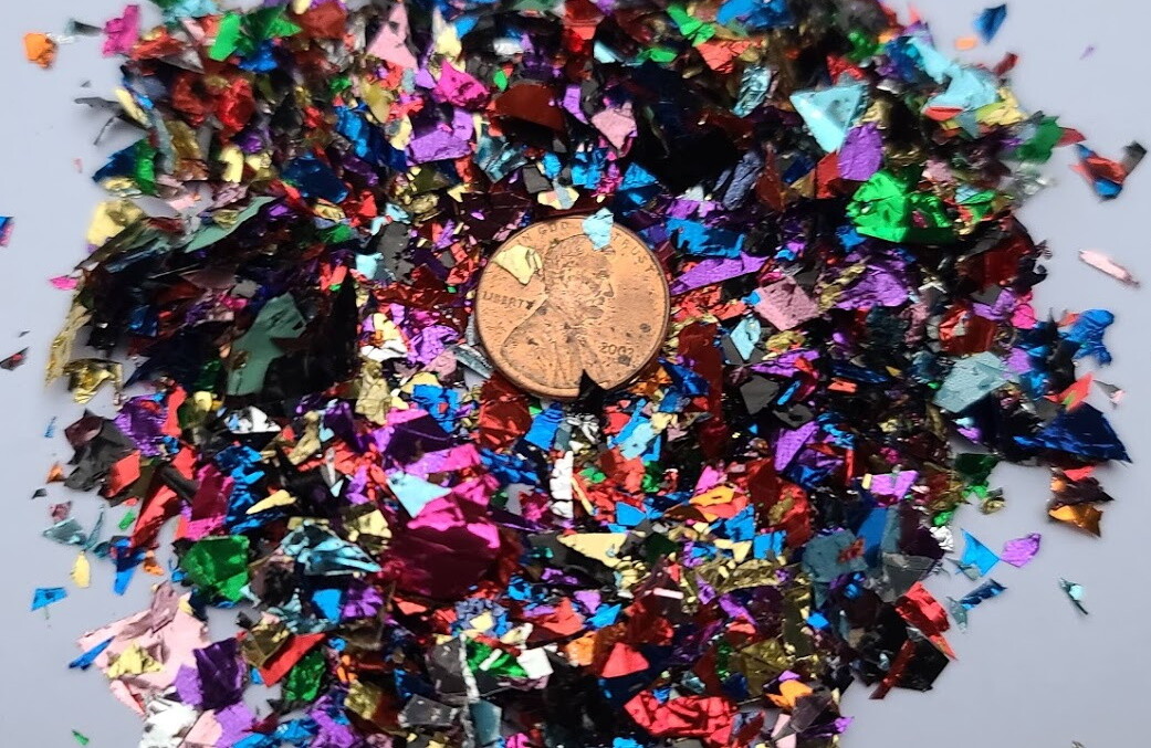 Metallic color shiny glitter shreds flakes small size nail art-craft US Seller