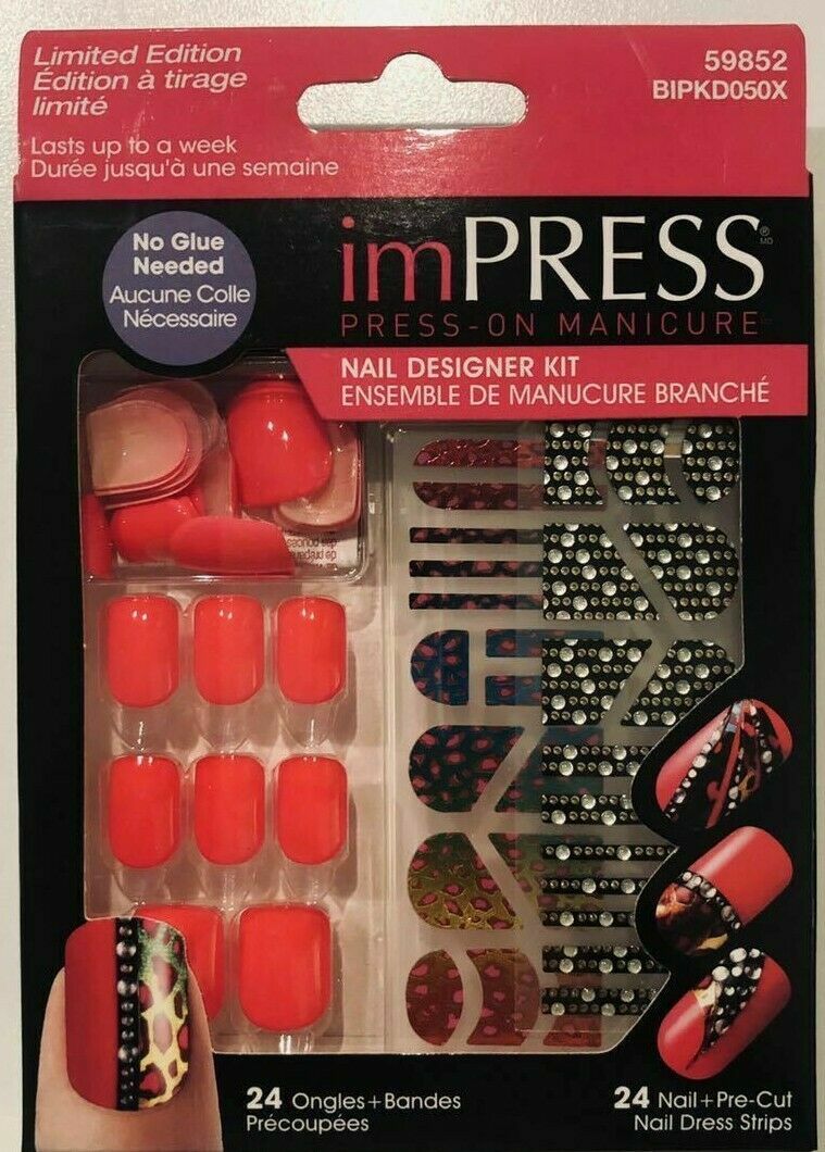 BUY2 GET 1 FREE(Add 3 To Cart)Kiss imPRESS Press-On Manicure Nails Gift Broadway