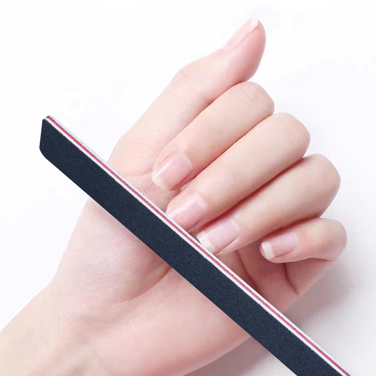 Portable Manicure Tools Kit, 8 Pack Nail File and Buffer Block with 100/180 G…