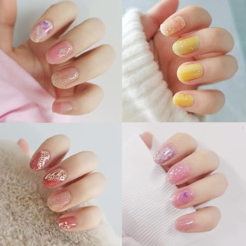 8 Sheets Nail Polish Strips Spring Summer Full Wrap Nail Marble Nail Stickers-7