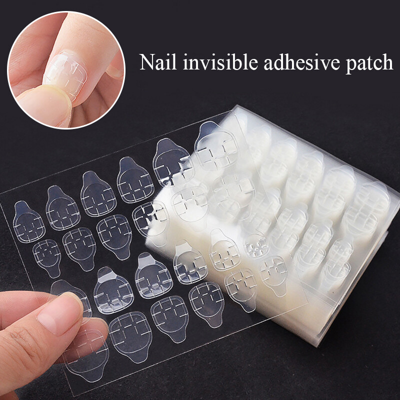 120pcs Double-Sided Nail Glue Tape Sticker Adhesive Nail Tabs Press Nails DIY