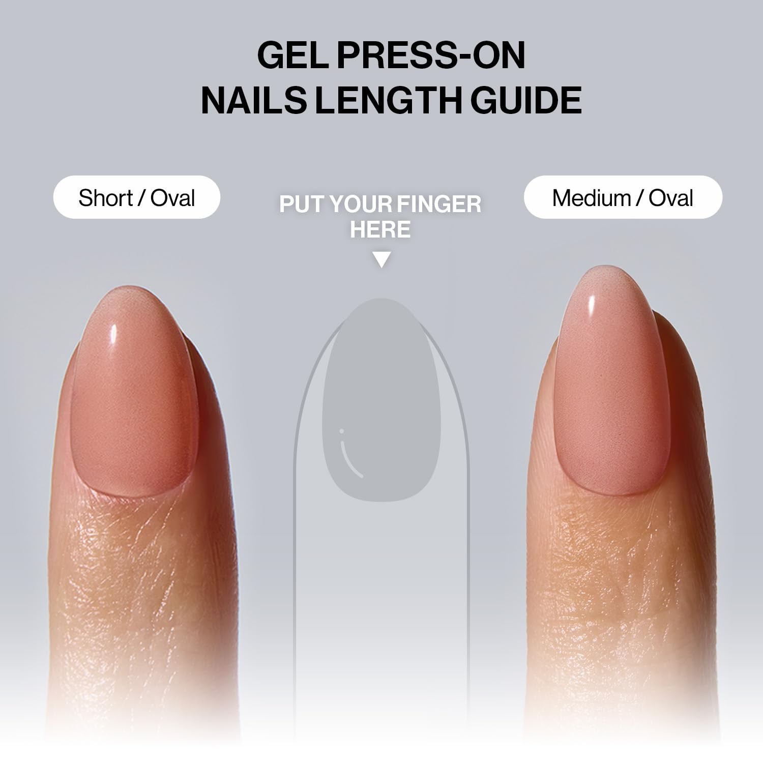 ohora Gel Press On Nails Oval Mauve Pink Medium