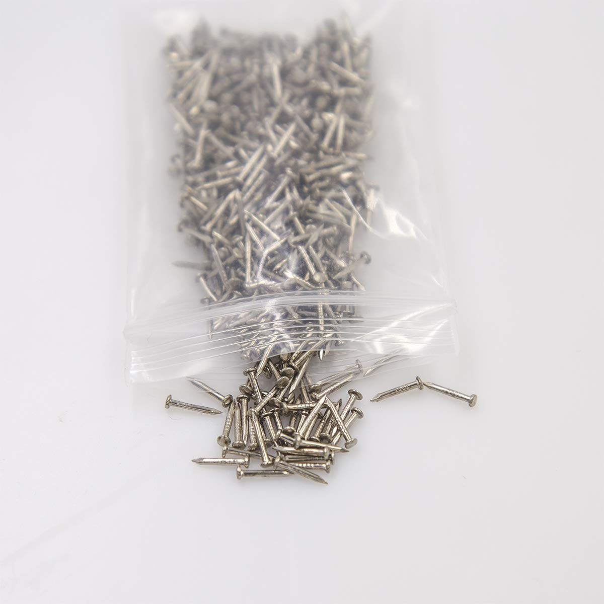 newlng Nails 500Pcs Round Head 1x10mm Silver