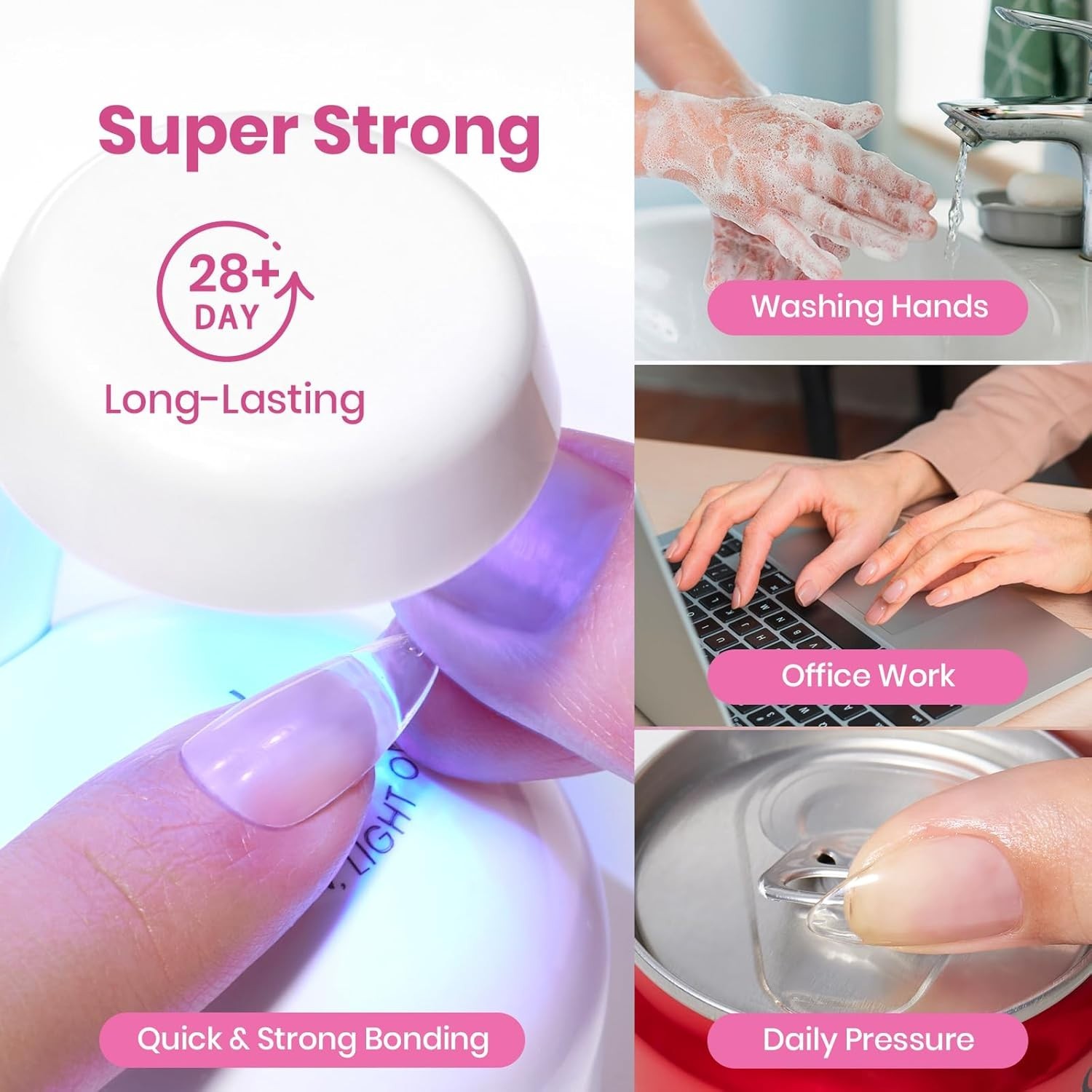 Beetles Gel Nail Kit Etch-X, Almond Medium, 288pcs 12 Sizes Nail tips, with 1…