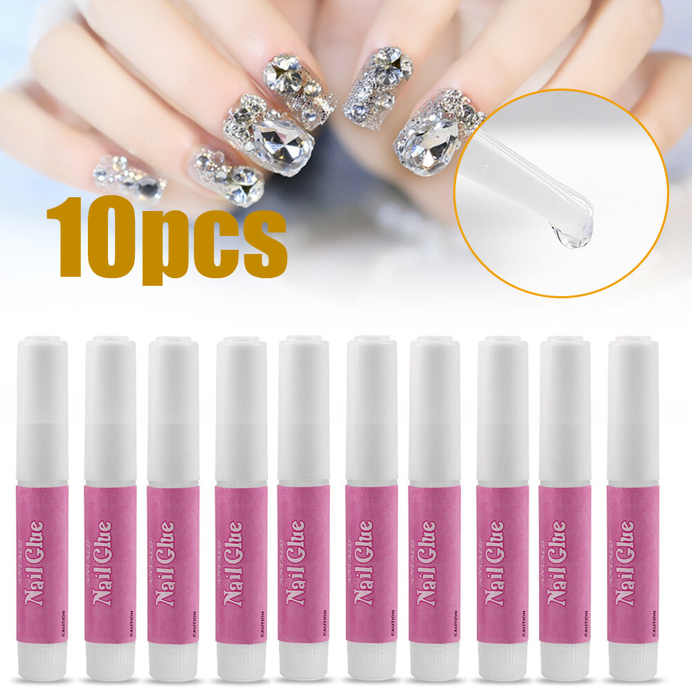 10x Strong Glue DIY Professional For Acrylic Nail Art Tips Decoration Tools