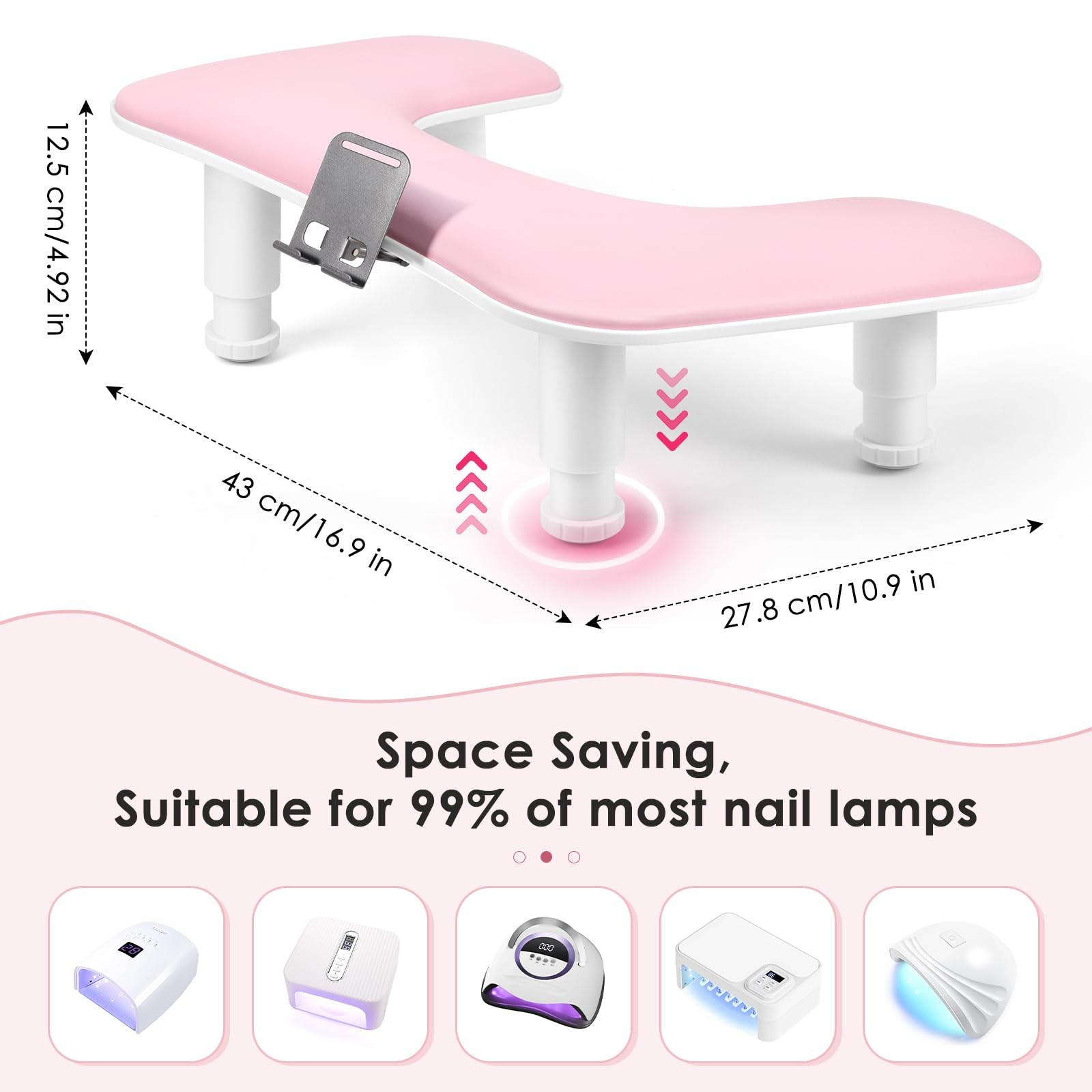 Arm Rest for Nails Tech: U Shaped Adjustable Height Ergonomic Nail Hand Rest …