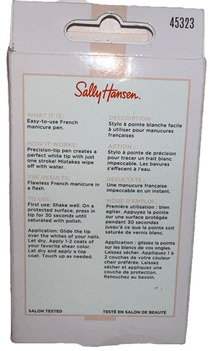 1- Sally Hansen White Traditional Tip Pen FRENCH MANICURE #45323 New See Photos
