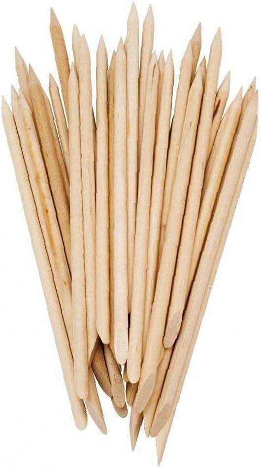 20 pcs Cuticle Pusher Nail Art Cuticle Orange Wood Sticks for Cuticle Removal