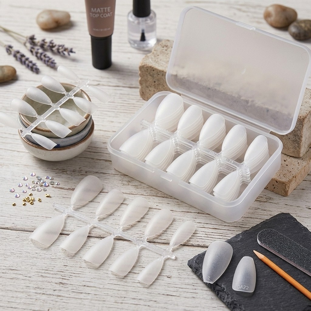 120Pcs Medium Size Press On Nail Tips 1 Box Set DIY False Nails