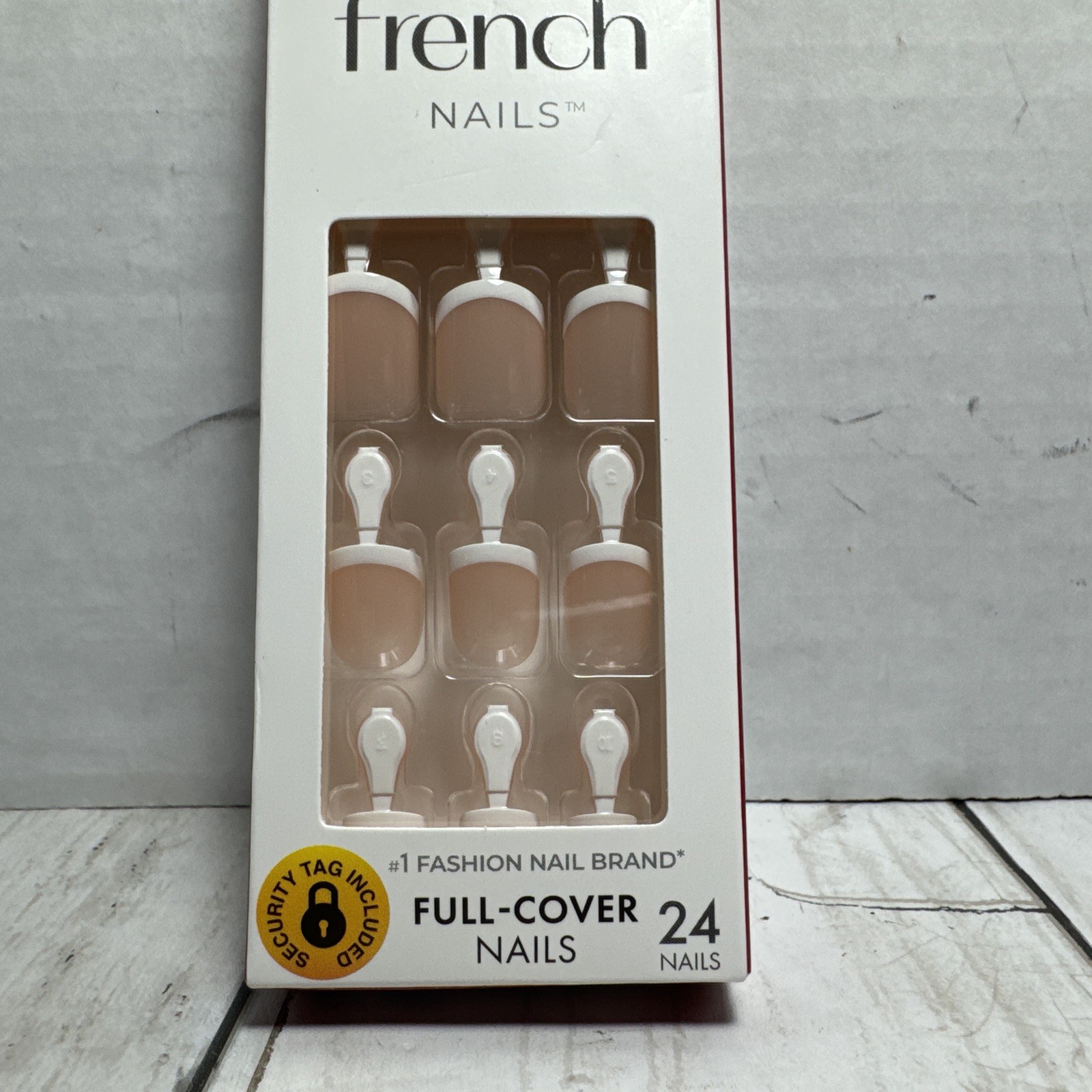 Kiss Petites Small-Fit Press-On Nails Smaller Hands 24 ct Nude French Tip DGPN01