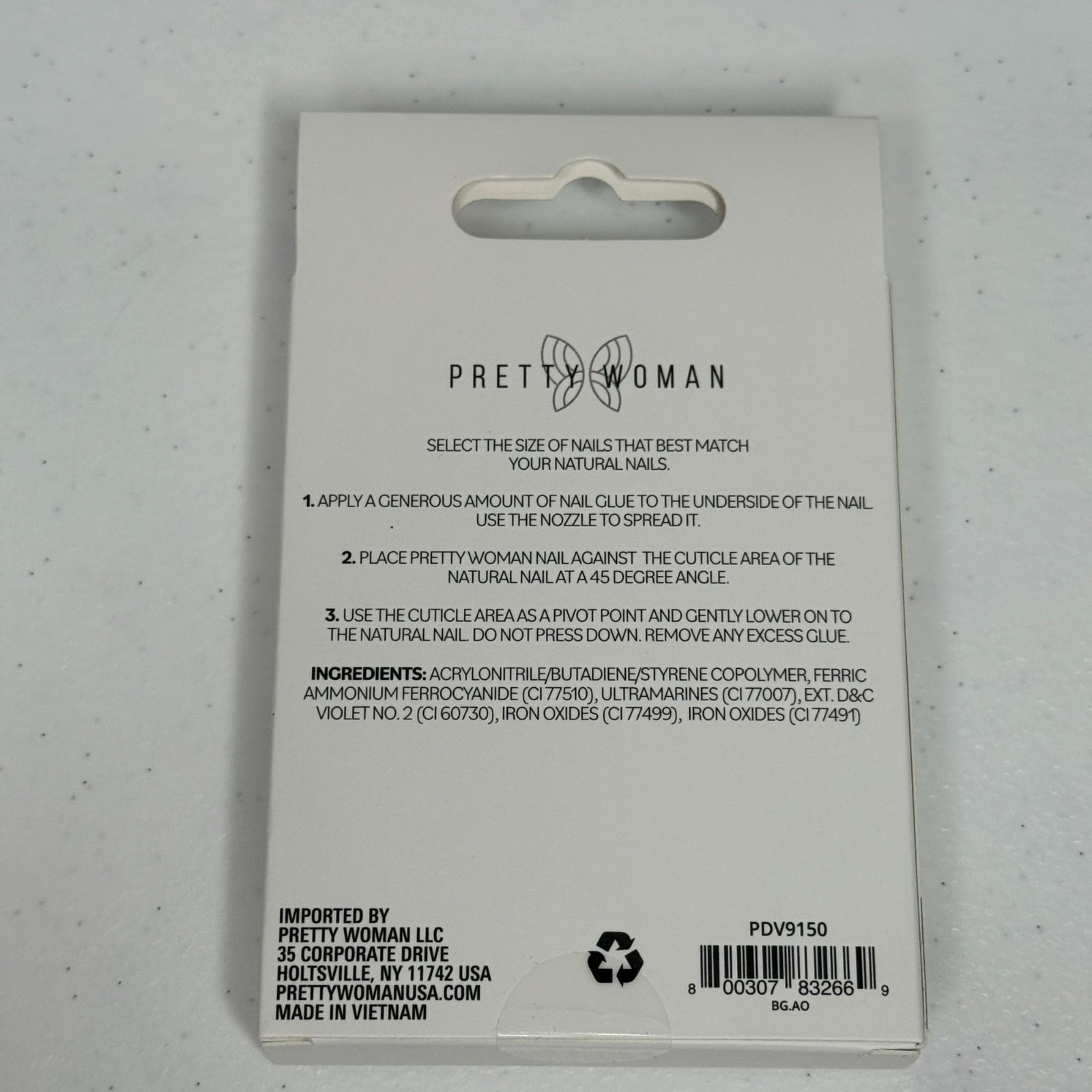 Pretty Woman Press On Nails Tortoise Nude Black 12pc Vegan Faux Nail Set