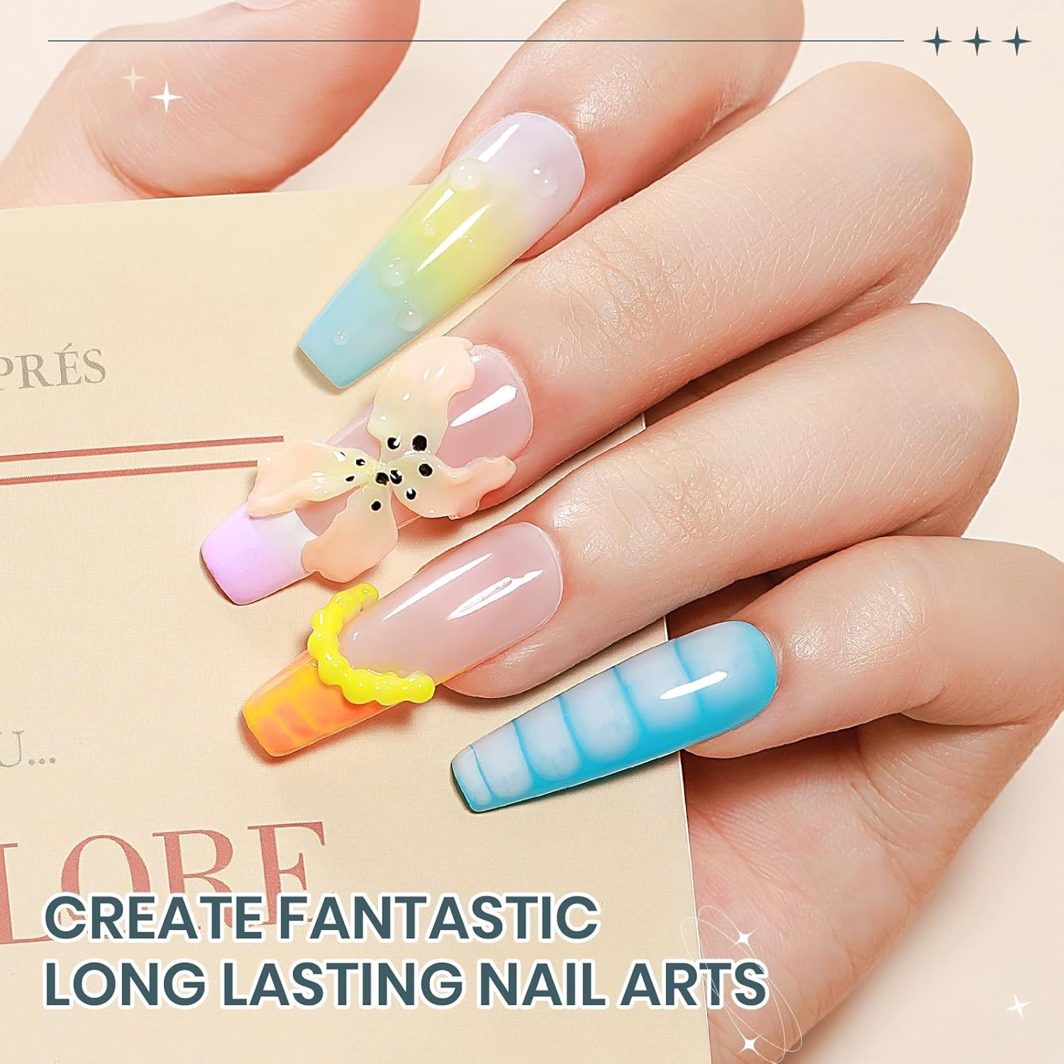Versatile White 3D Molding Nail Gel with Easy Application for Creative Designs