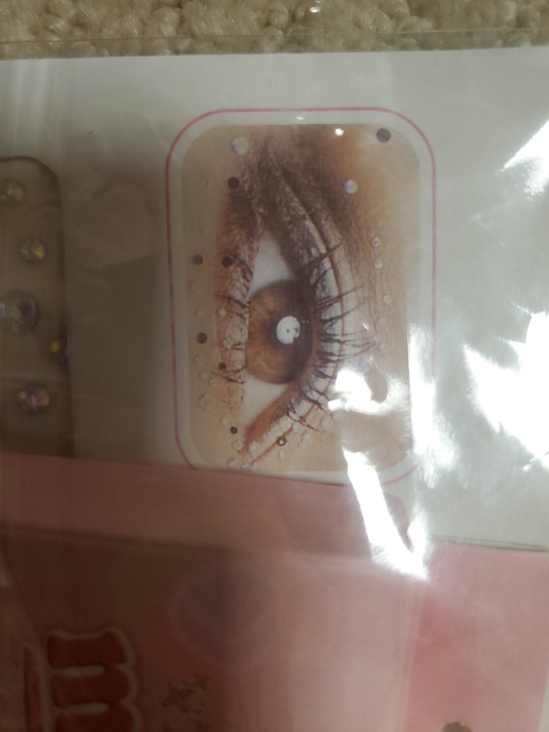 Press On Nails Medium -Light Pink Medium 1 Count (Pack of 24) +3DStickers.