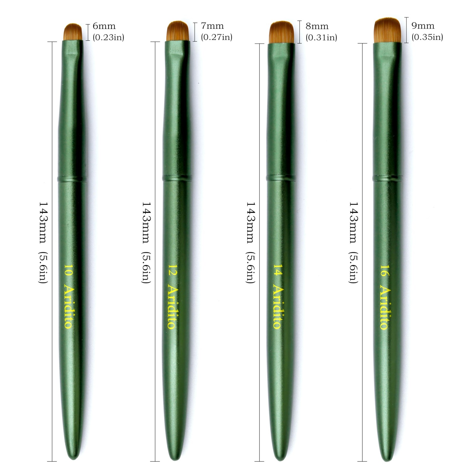 4pcs Matte Green Metal French Nail Brush | Professional French Tip Brush | Na…