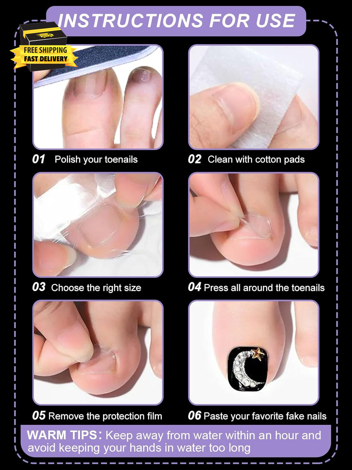 1200PCS Toe Nail Adhesive Tabs Extra Strong | 50 Sheets Toenail Sticky Tabs for