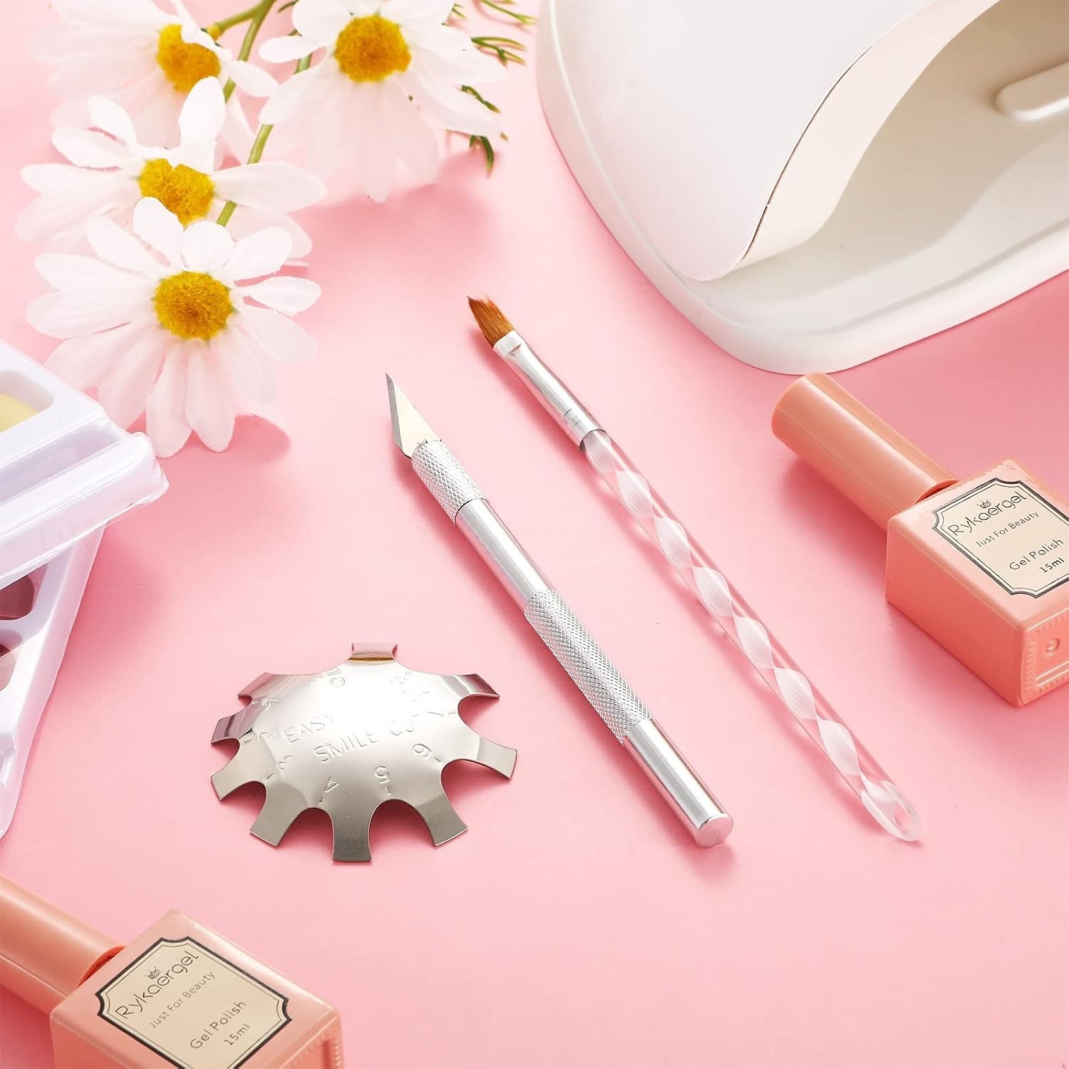 3 Pieces Acrylic Nails Tool Kit Includes French Tip Cutter, Manicure Edge Trimme