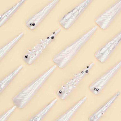3D Press On Nails XXL Long Press On Nails with 3D Design Geometric 1130