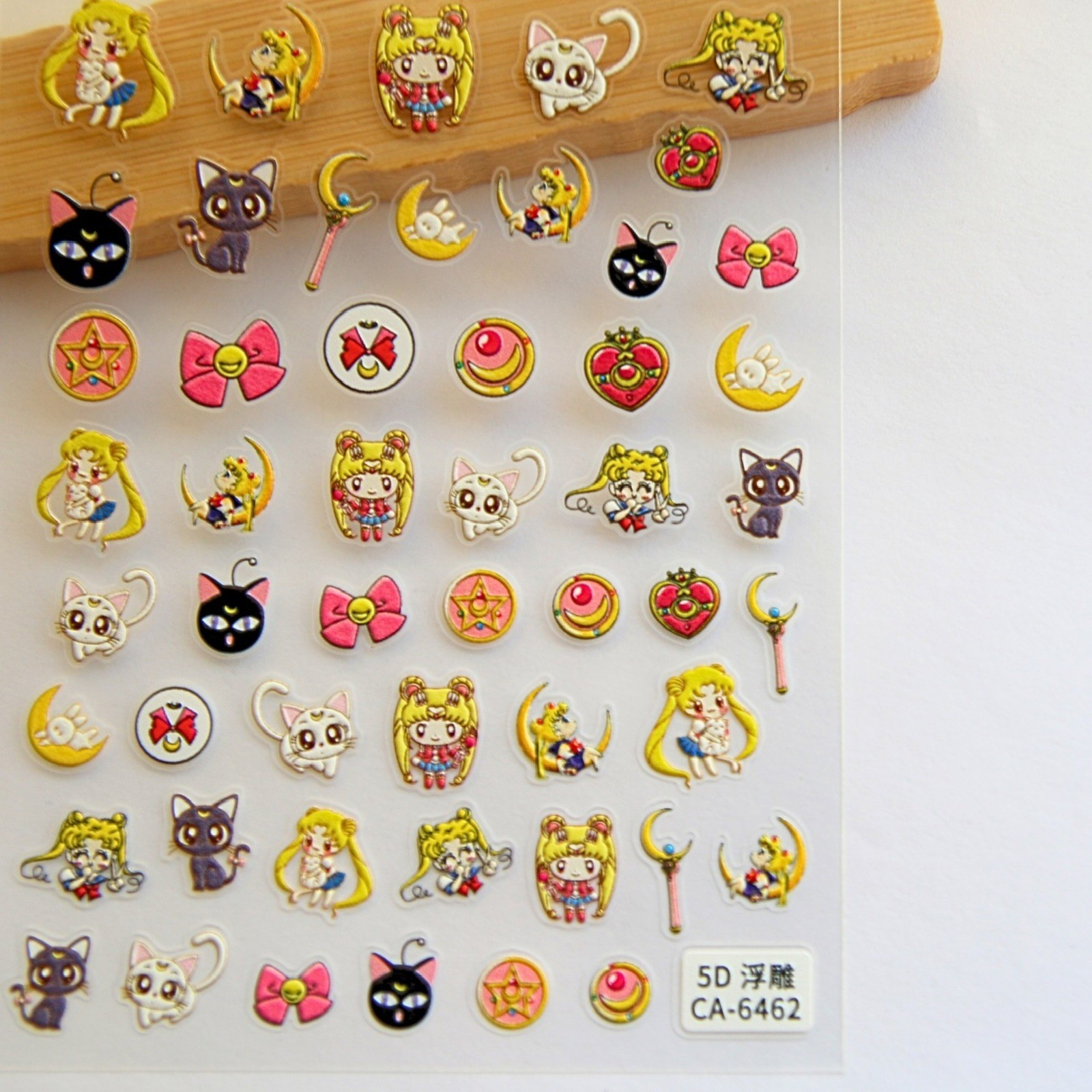 Anime Sailor Moon Nail Stickers 3D Nail Stickers Nail Supplies for DIY Nail