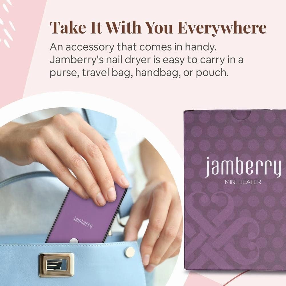 (2) New in Box Jamberry Mini Heaters Nail Wrap Dryers + Zippered Accessory Pouch