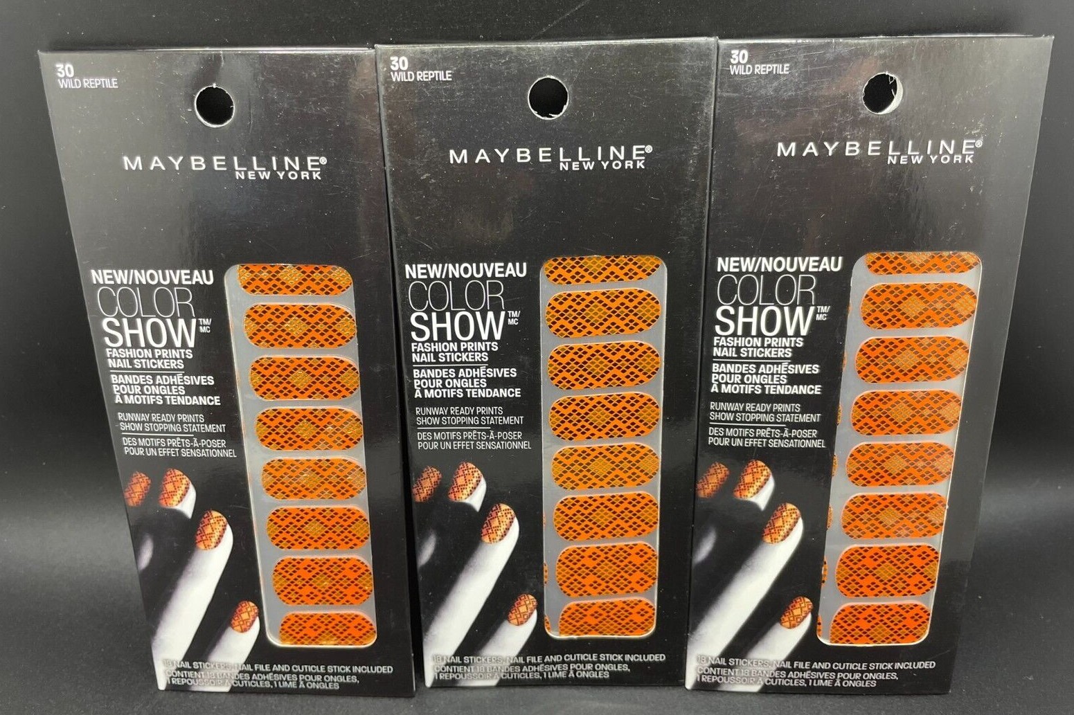 *3* Maybelline Color Show Fashion Nail Stickers/Wraps *MULTIPLE COLORS AVAILABLE