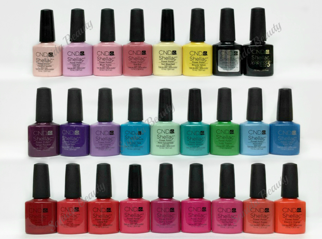 CND – NO BOX – 0.25 + 0.5oz Shellac – Choose any Color – SHIP 24H