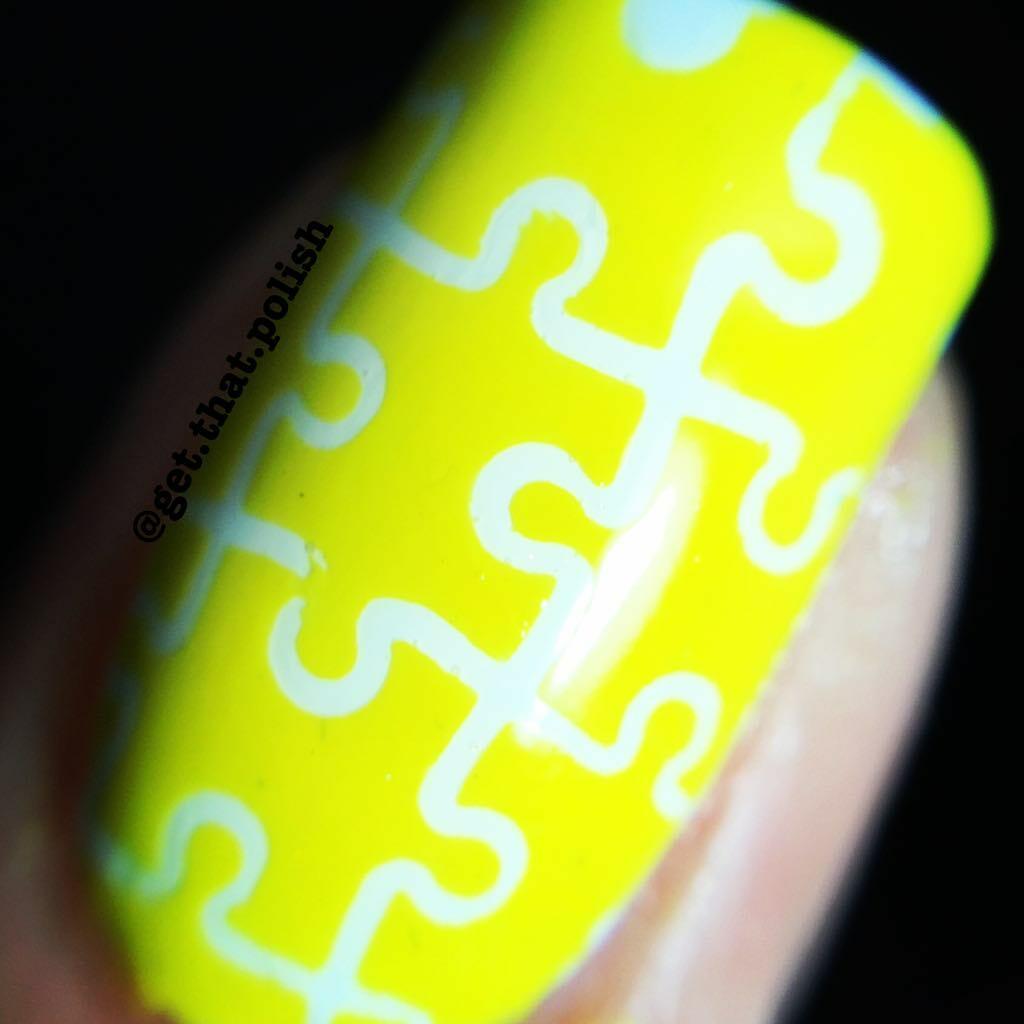 Whats Up Nails Puzzle Stencils for Nails, Autism Month Nail Stickers