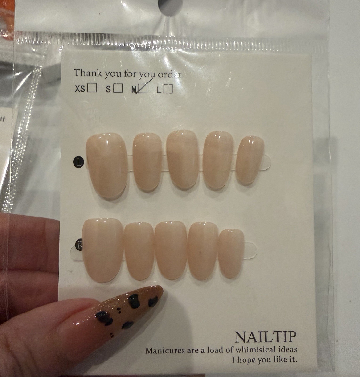 7 Pair Press On Nails. Medium and Multiple Size Sets. New In Package