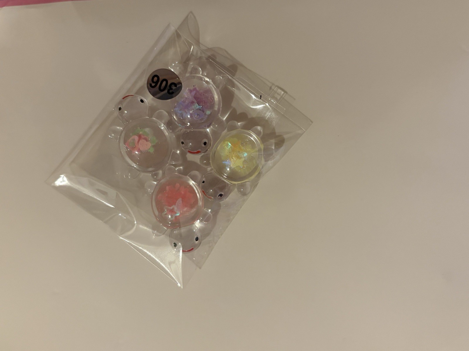 3D Glitter Teddy Bear Nail Art Charms Multicolor Plastic for Gels Acrylics