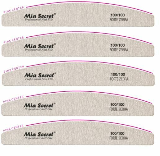 Mia Secret Nail File – Speedy Zebra/ Sponge (Diamond/Halfmoon) – Pick Yours