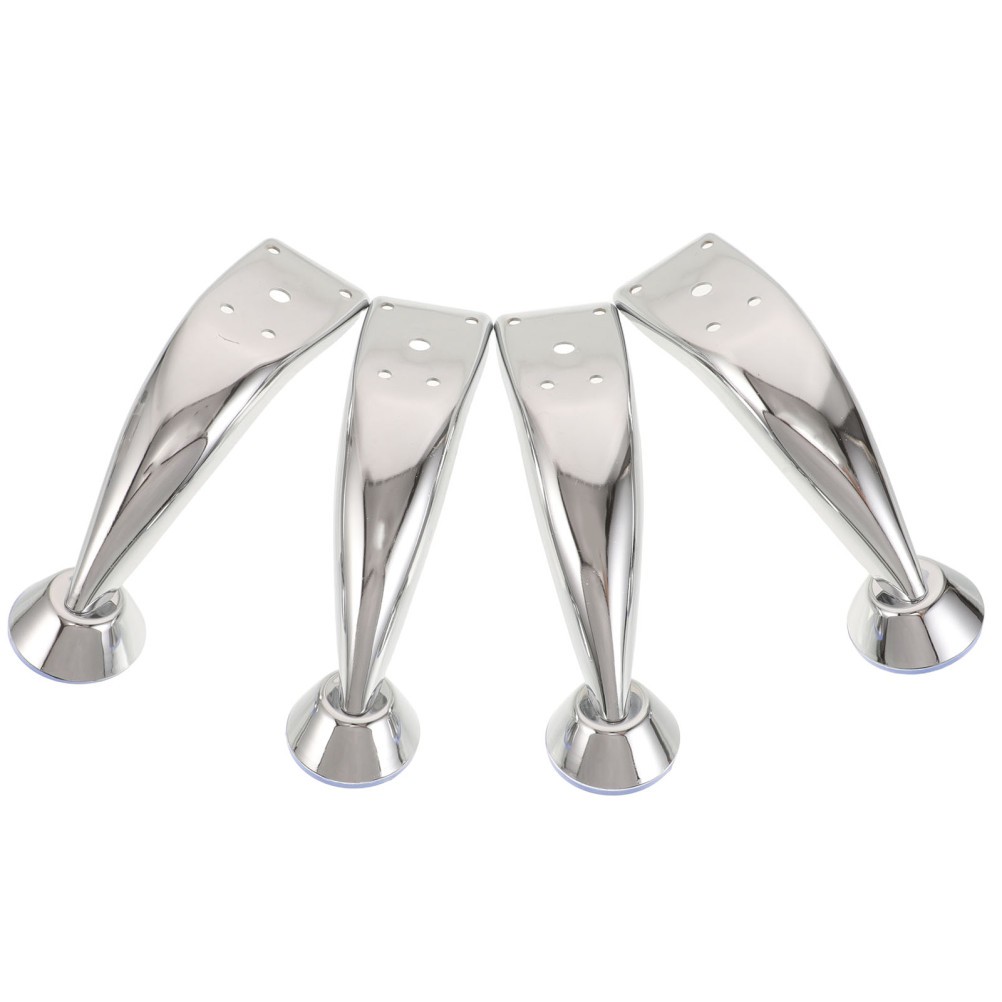 4Pcs Heavy Duty Iron Nail Arm Rest Legs for Manicure Footrest Silver Durable Set
