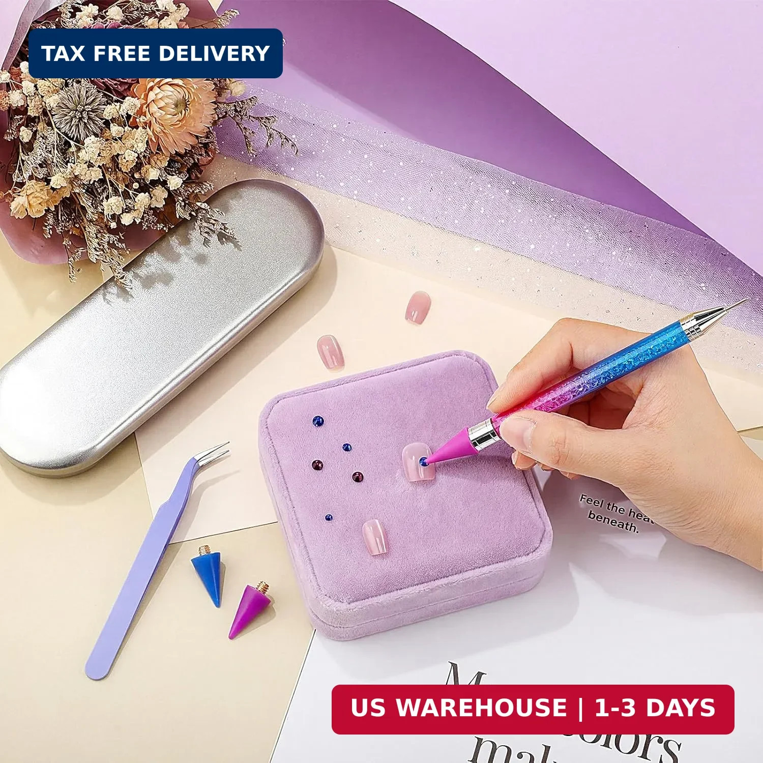 Tatuo Rhinestone Picker Tool Set Wax Pen for Rhinestones Diamond Art Painting Du