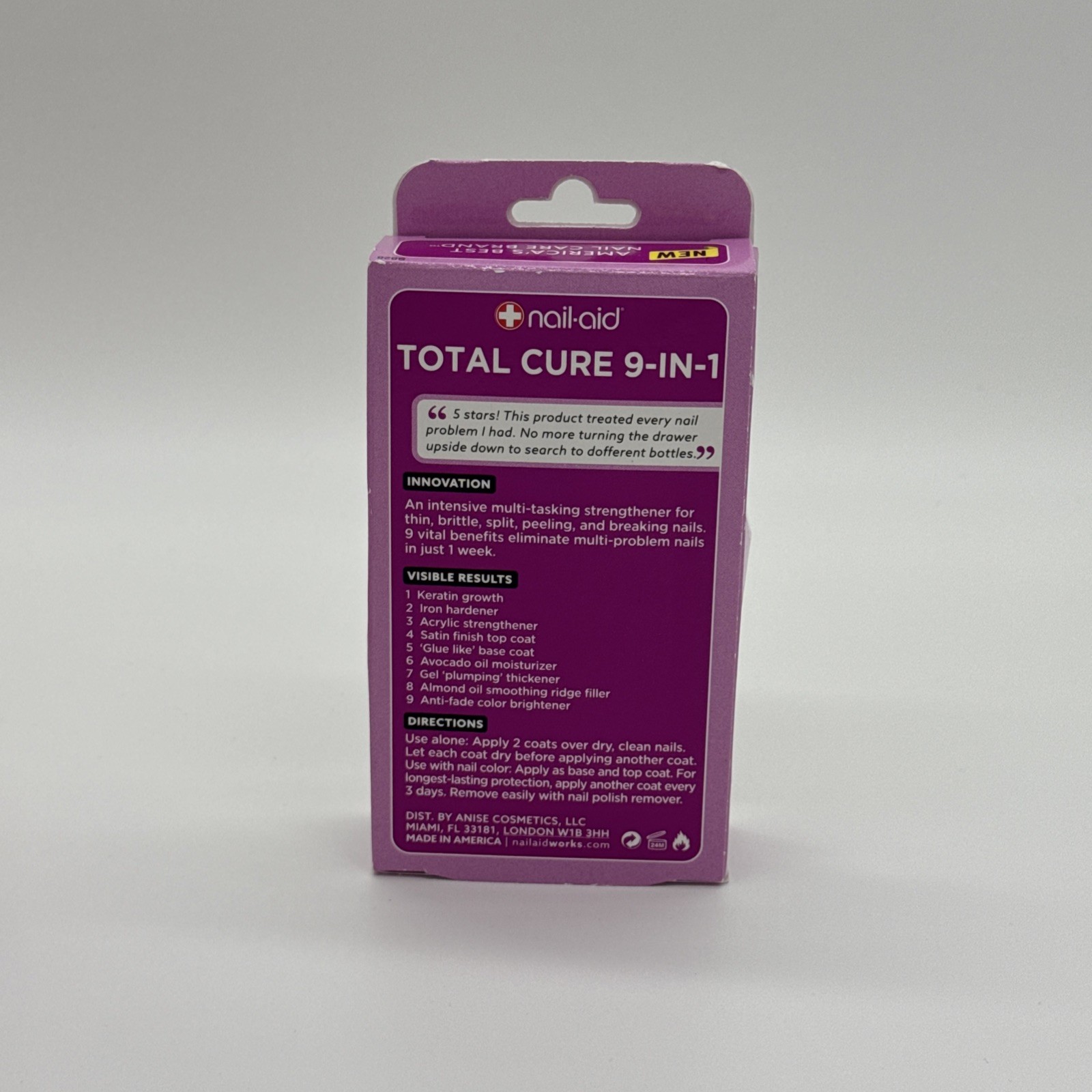 Nail-Aid Total Cure 9 in 1 Nail Treatment – 0.55 Fl Oz (Pack of 1), Clear