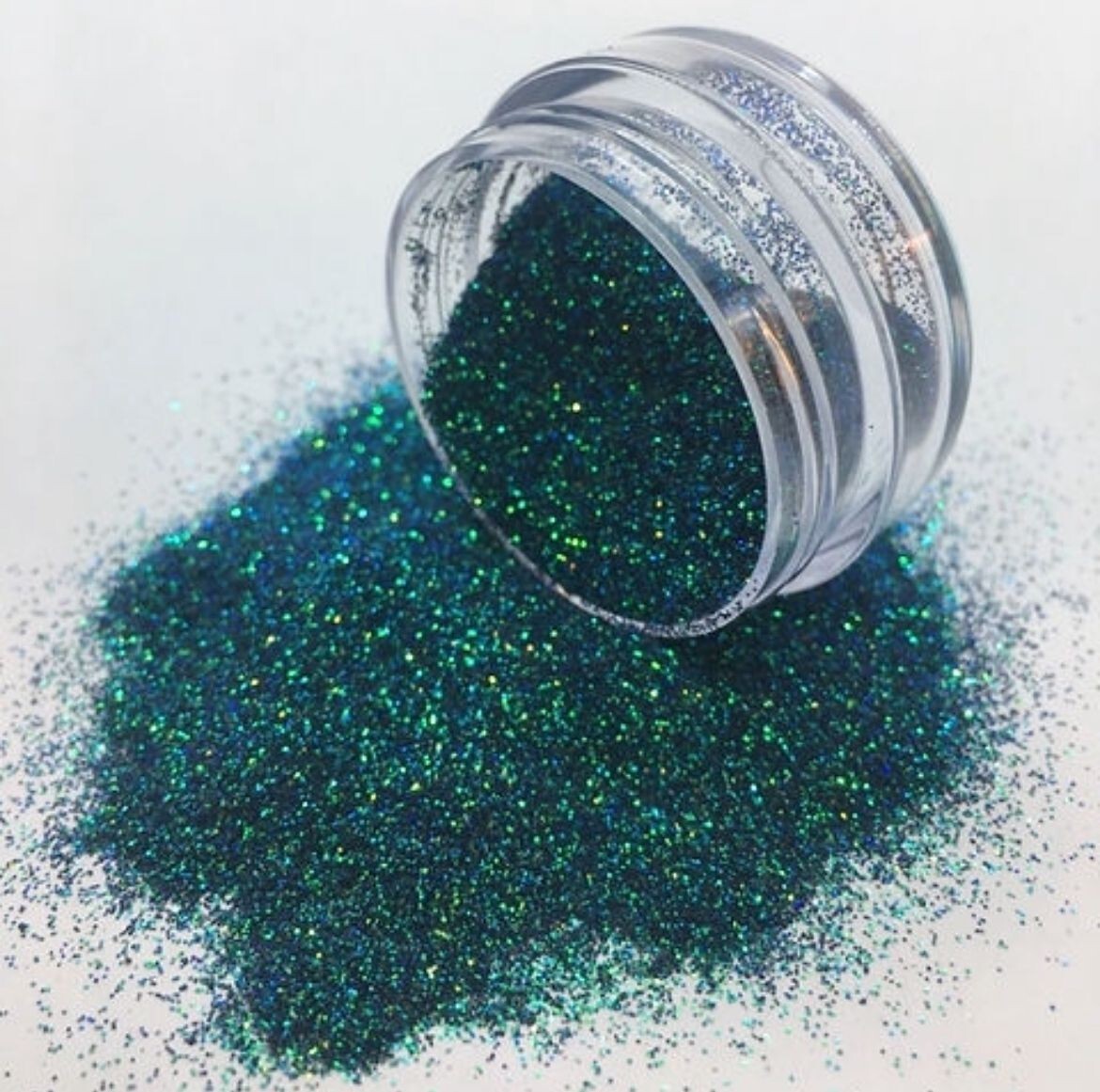 Dark Green Mermaid Nail Glitter Powder Iridescent Effect Ultra Thin Shiny Nails
