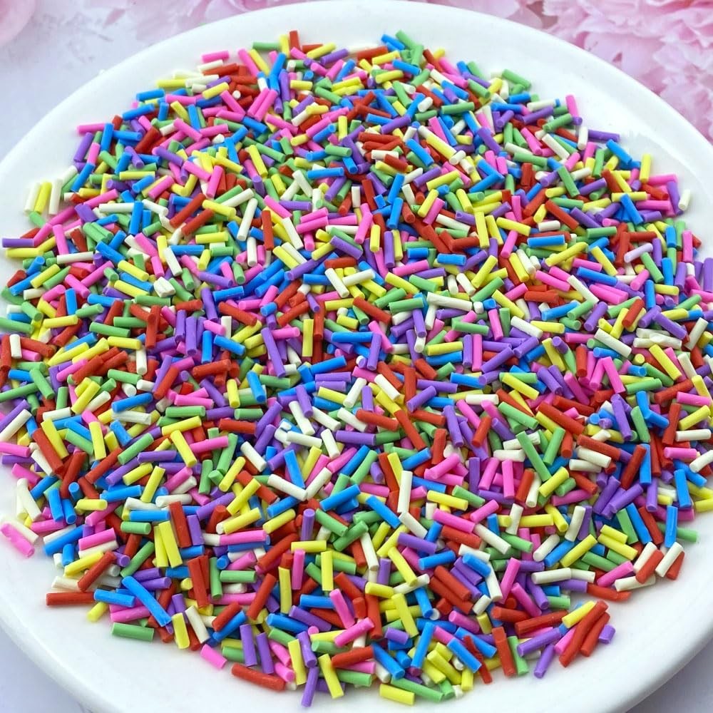 Jmassyang 200g Resin Fake Sprinkles Polymer Clay Sprinkles Fake Candy Slices …